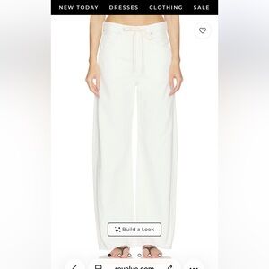 Citizens Of Humanity Brynn Drawstring  Trouser in Cream Linen